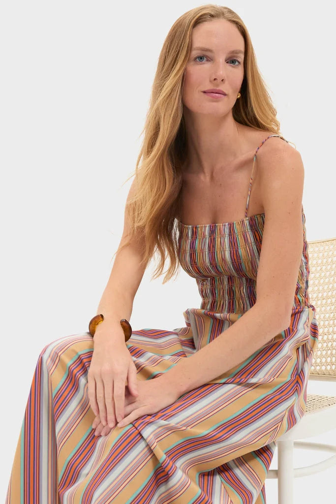 Mustard Agua Stripe Annikekn Maxi Dress