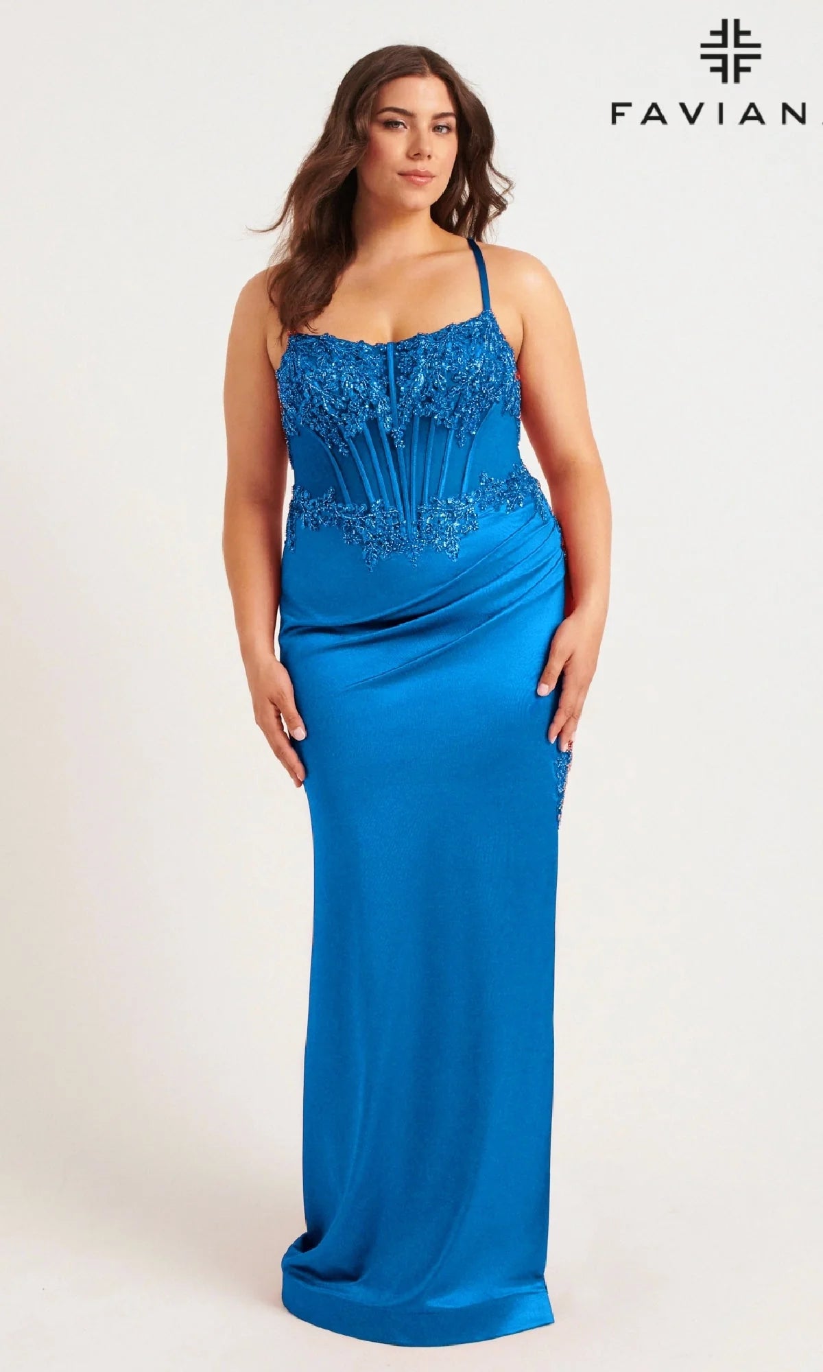Faviana Long Plus-Size Formal Dress 9592