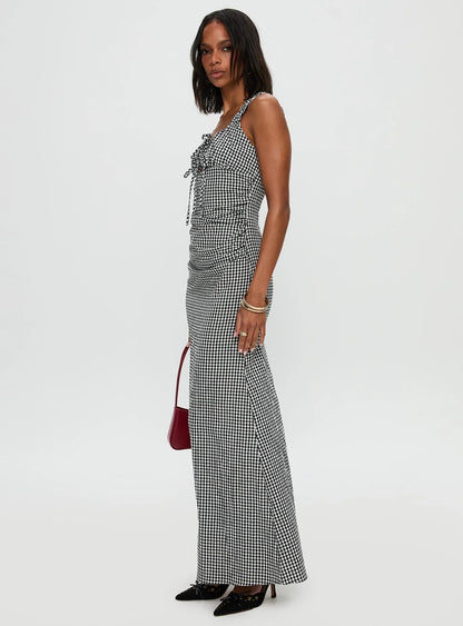 Roundtrip Maxi Dress Black / White