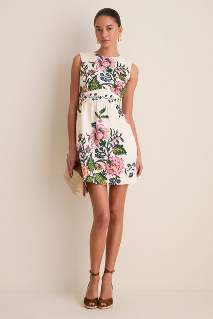 Belle Bouquet Jacquard Victorie Mini Dress