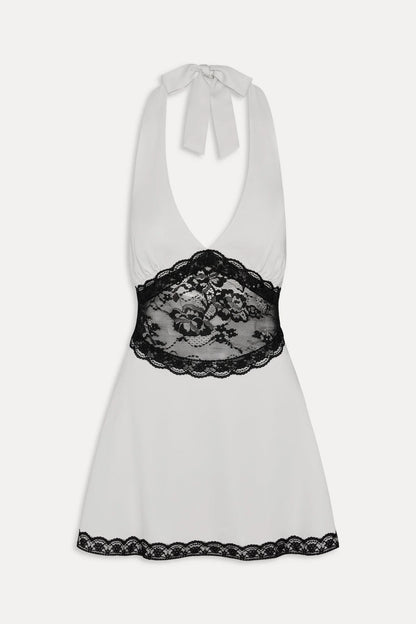 Audrey Satin Mini Dress - Soft Sand