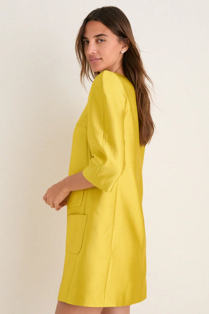 Marigold Dupioni Delphine Mini Dress