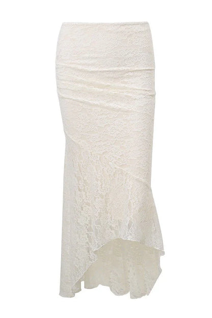 Two Piece Ivory Lace Mermaid Dress