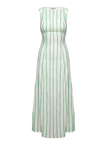 Lewisa Maxi Dress Green Stripe Tall