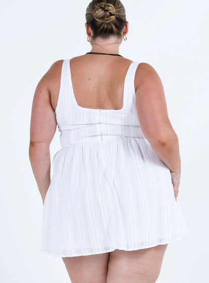 Lorinda Mini Dress White Curve
