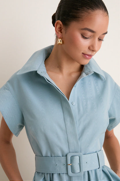 Slate Blue Mini Chloe Dress
