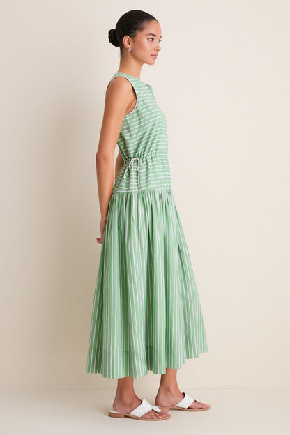 Green Stripe Charlotte Dress