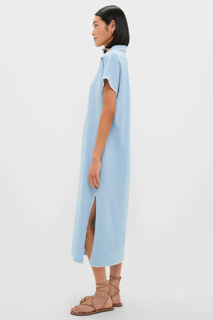 Heather Chambray Pique Melissa Maxi Dress