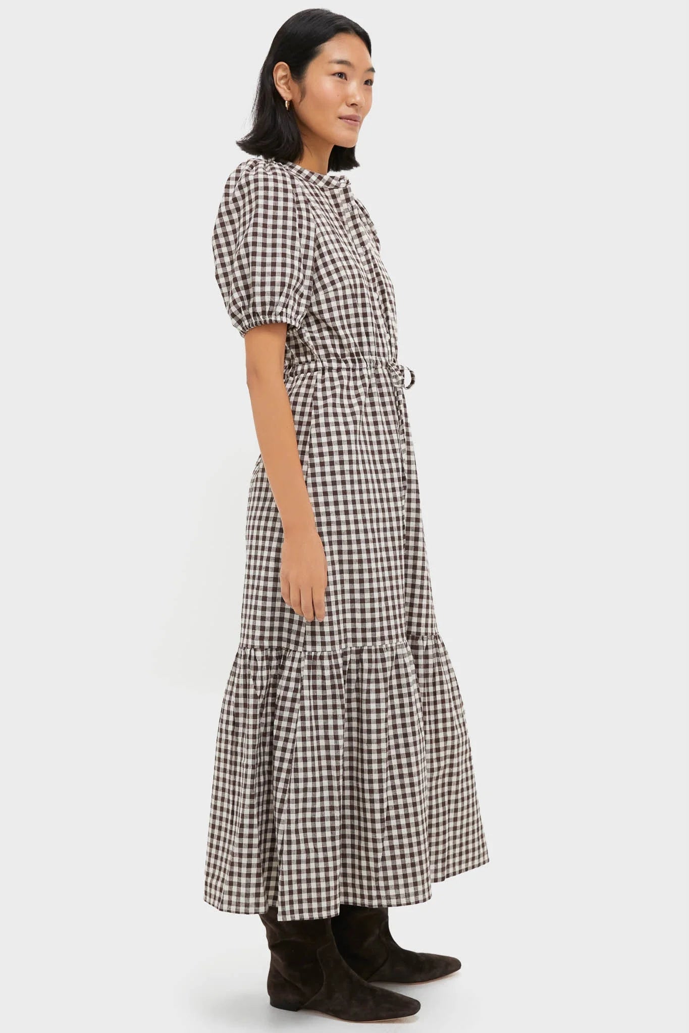 Exclusive Cocoa Gingham Lucy Dress
