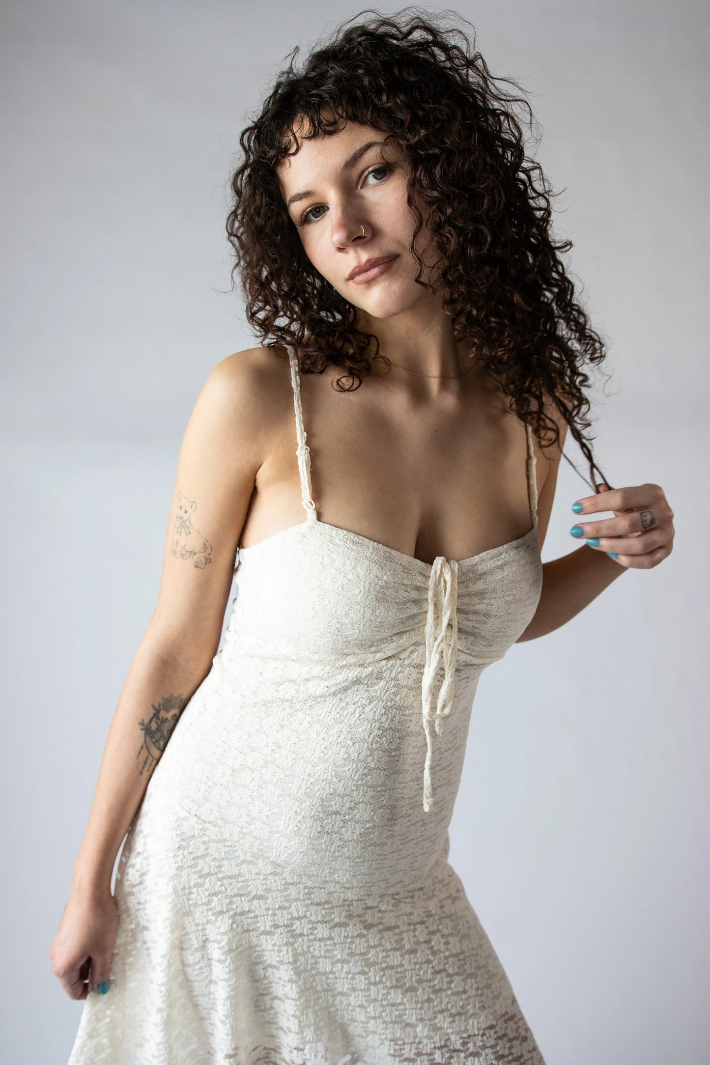 Hanky Hem Lace Cami Dress