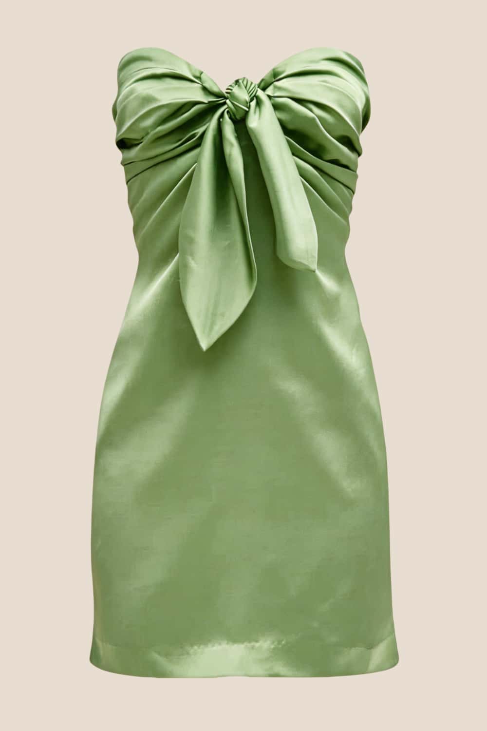 Strapless Navy Blue Tie Front Short Dress