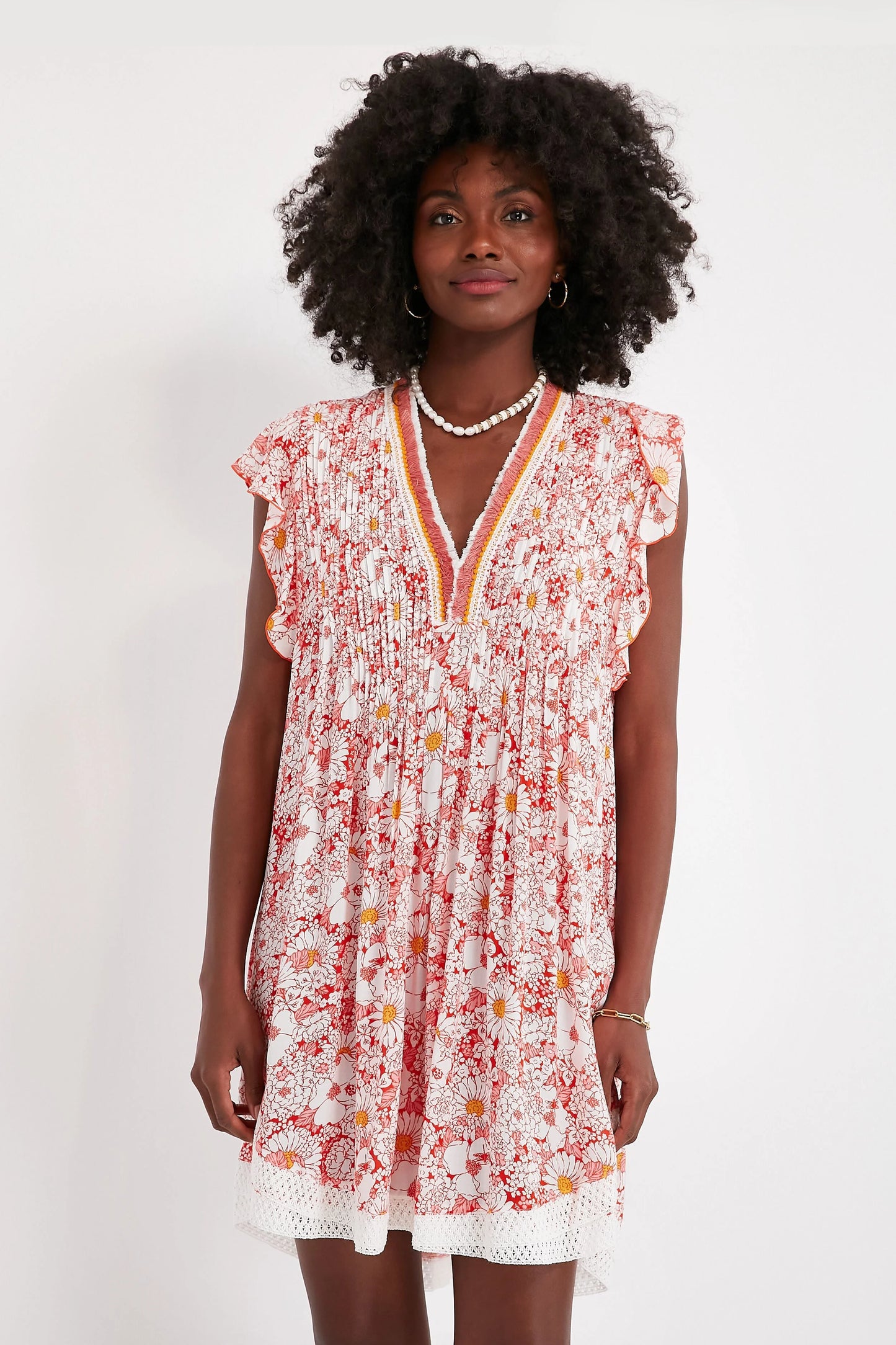 Orange Mid 70s Garden Sasha Mini Dress