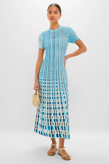 Azure Multi Zaida Midi Dress