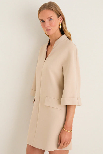 Stone Crepe Carolina Mini Dress