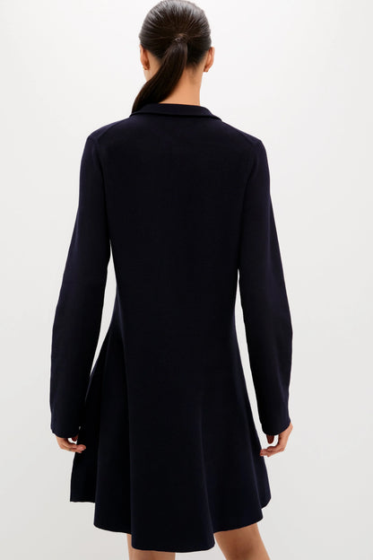 Navy Knit Callie Shirt Dress