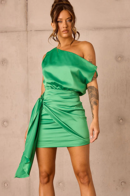 Still Lovers Mini Dress - Emerald