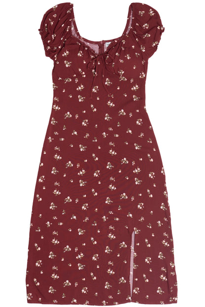 Puff Sleeve Floral Maxi Dress