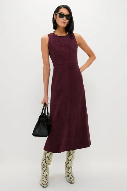 Winetasting Vegan Suede Manon Dress