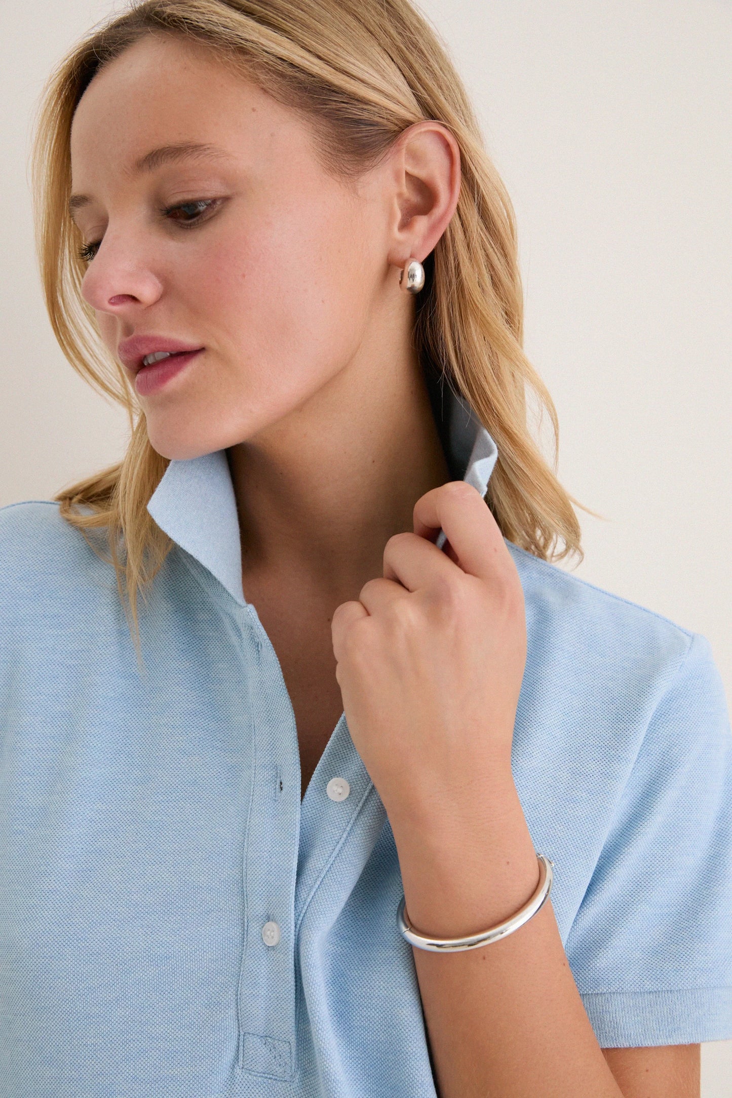 Light Blue Pique May Polo Dress