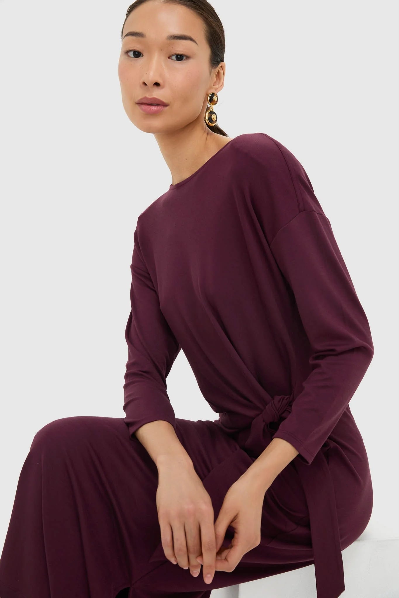 Winetasting Side Tie Elspeth Maxi Dress