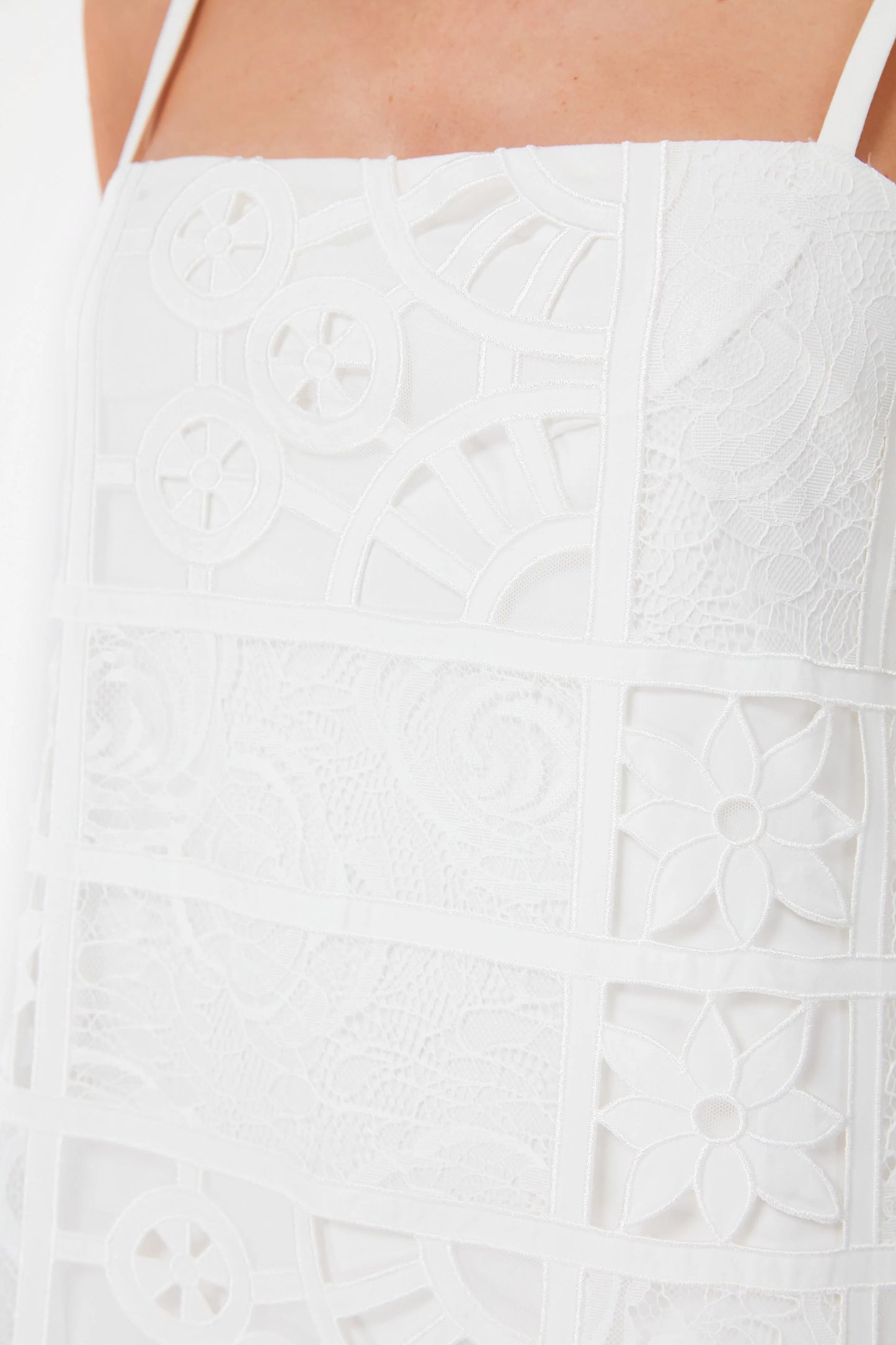 White French Cut Lace Bronze Dress