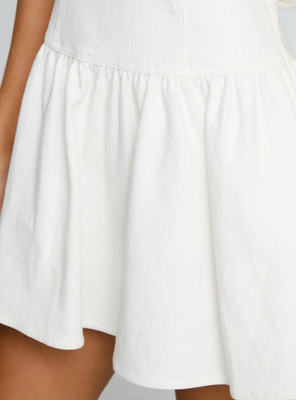Faela Tie Back Mini Dress White