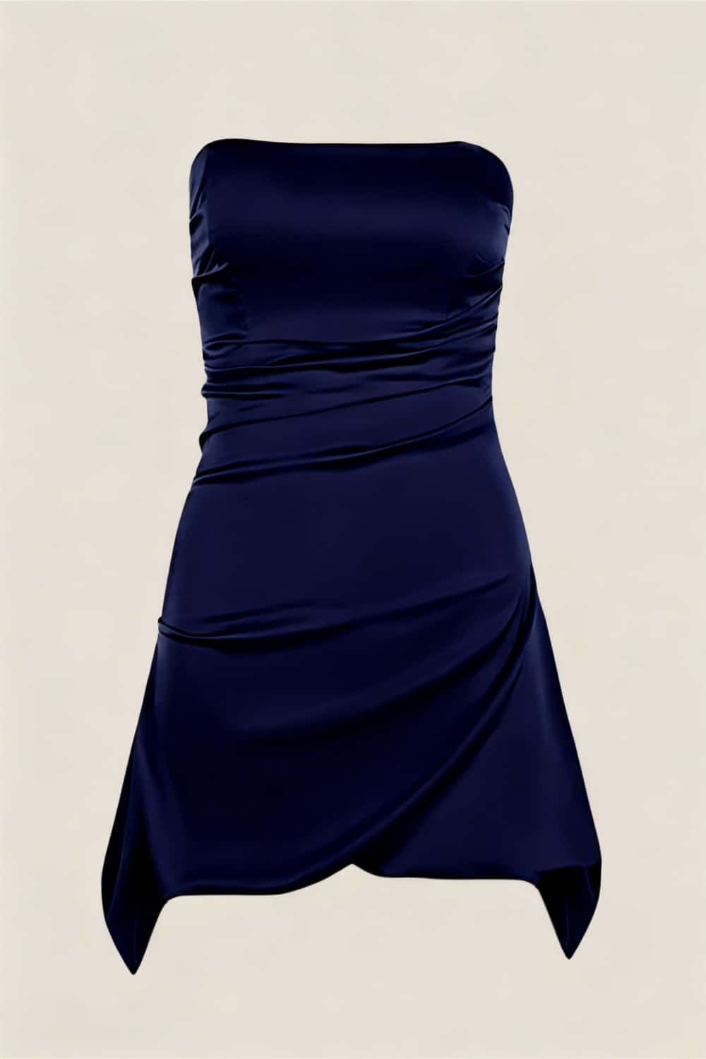 Strapless Pink Ruched Short Homecoming Dress