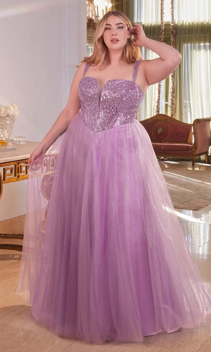 Long Plus-Size Formal Dress Cd0217C by Ladivine