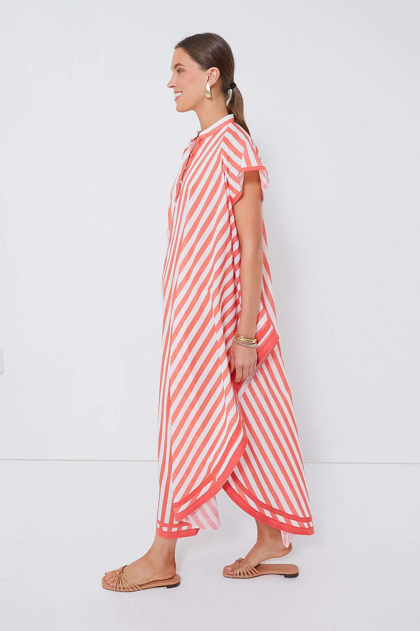 Coral Stripes Anouk Dress