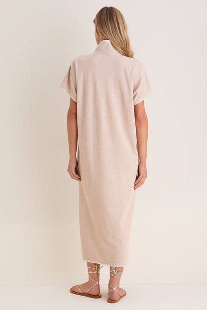 Sandstone Pique Melissa Maxi Dress