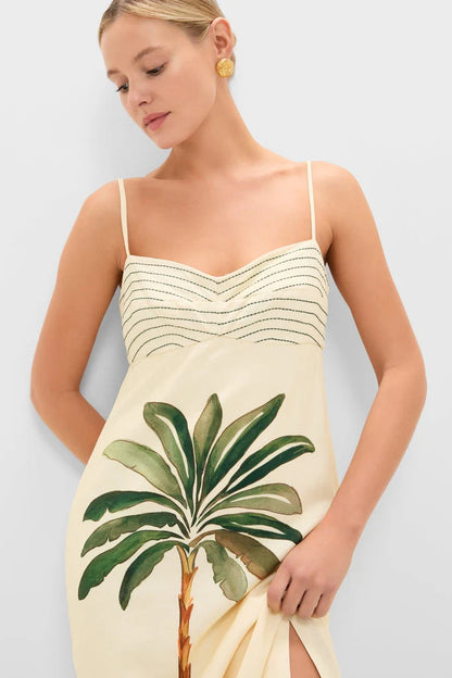 Tropical Print Maxi Dress