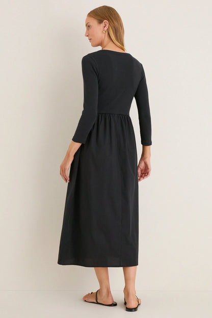 Black Mixed Media Lizzie Dress
