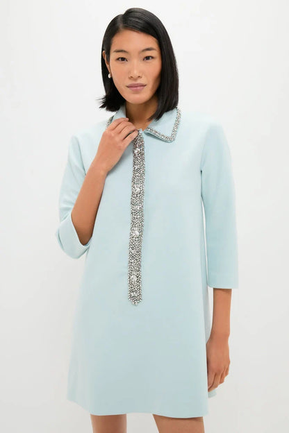 Ice Blue Embellished Nicola Dress