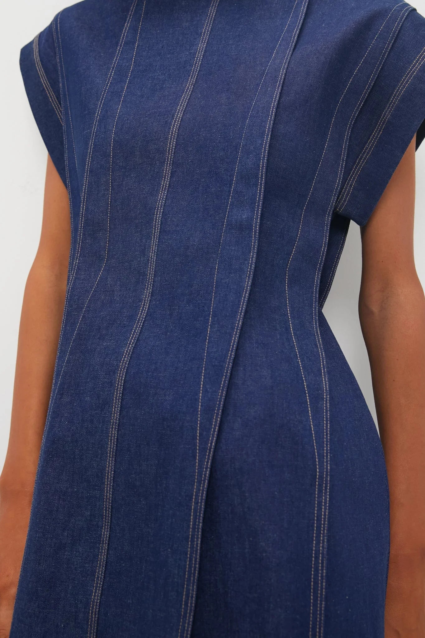 Dark Denim Blue Focul Dress