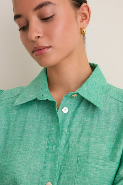 Sea Green Callahan Shirt Dress