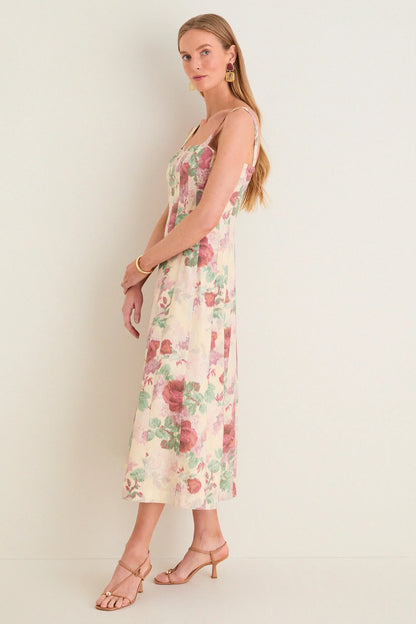 Rose Blur Cotton Poplin Edith Dress