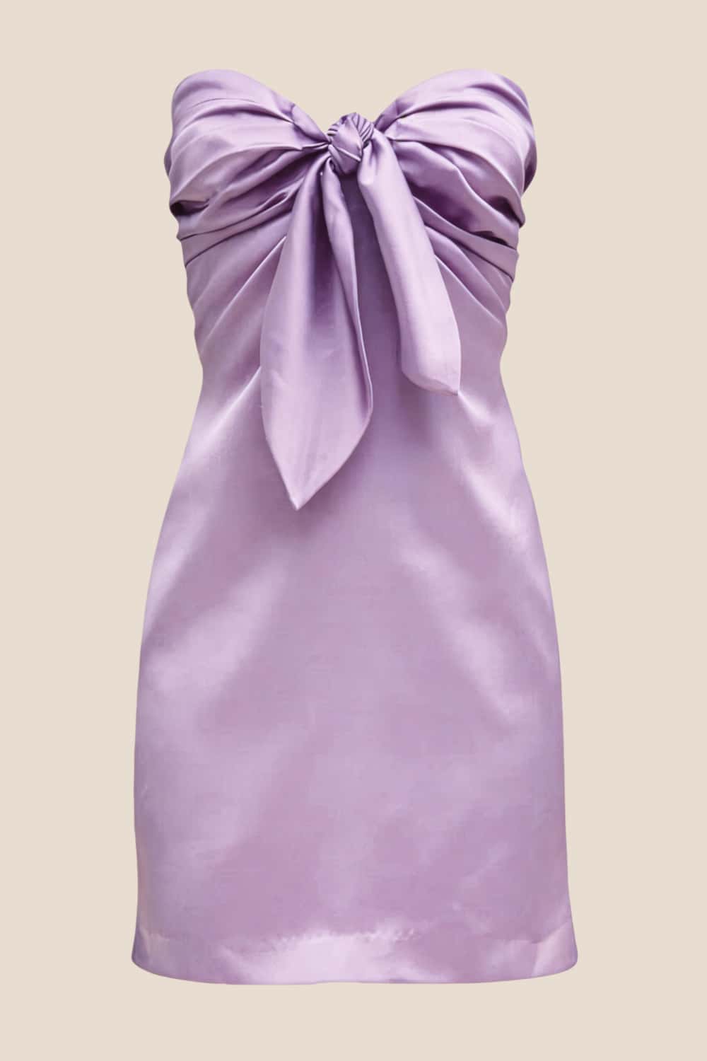 Strapless Navy Blue Tie Front Short Dress