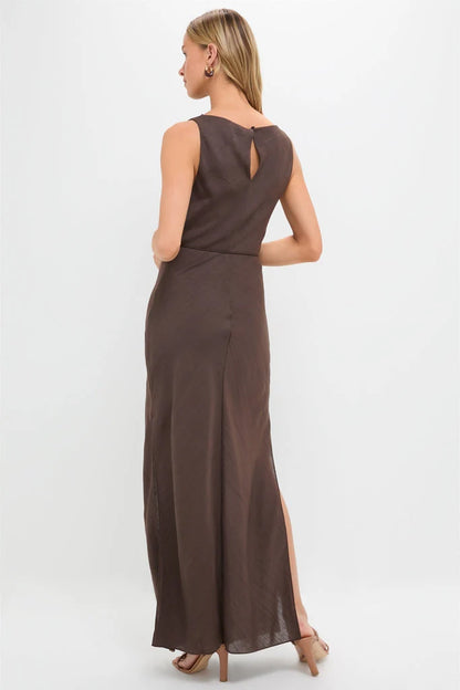 Chocolate Serine Maxi Dress