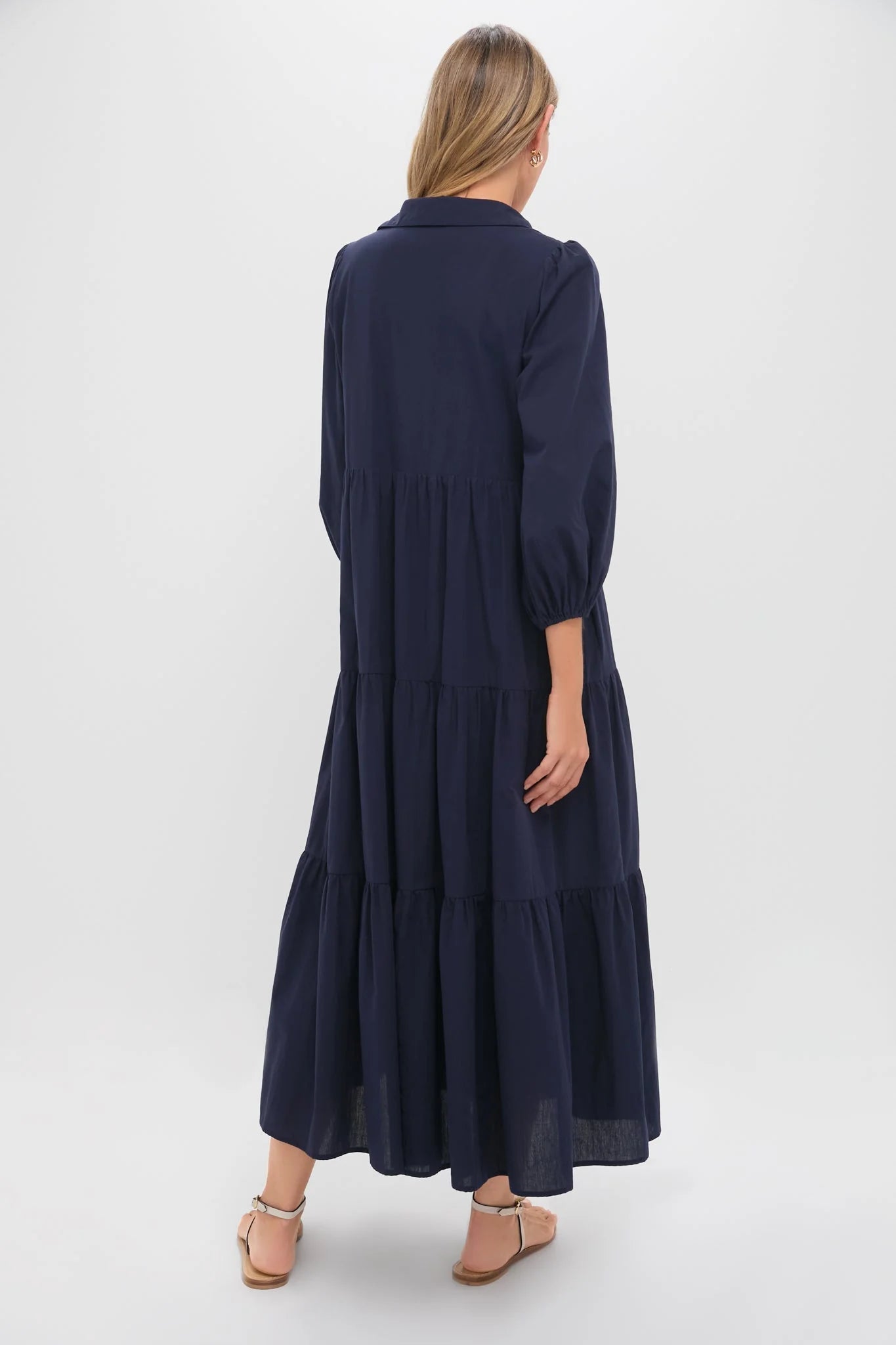 Navy Cotton Mabel Maxi Dress