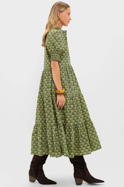 Forest Green Floral Bennett Maxi Dress