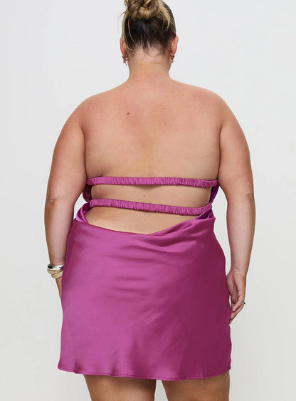 Faviola Mini Dress Purple Curve