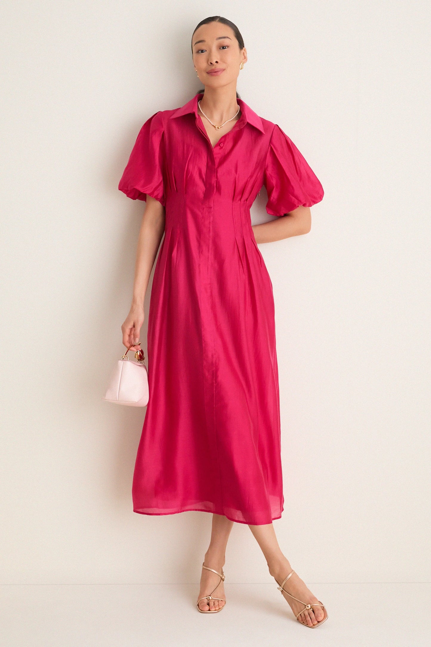 Raspberry Organza Delaney Dress