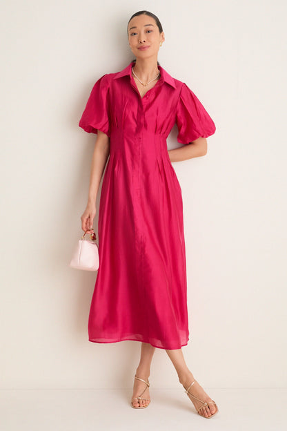 Raspberry Organza Delaney Dress