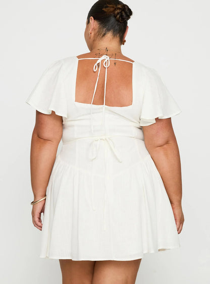Forever More Mini Dress White Curve