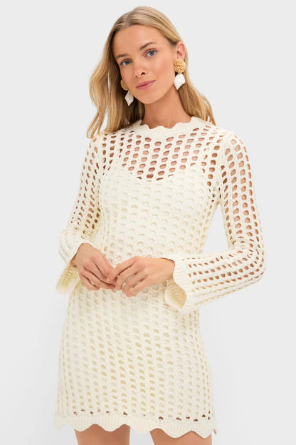 Ivory Knit Tamara Mini Dress