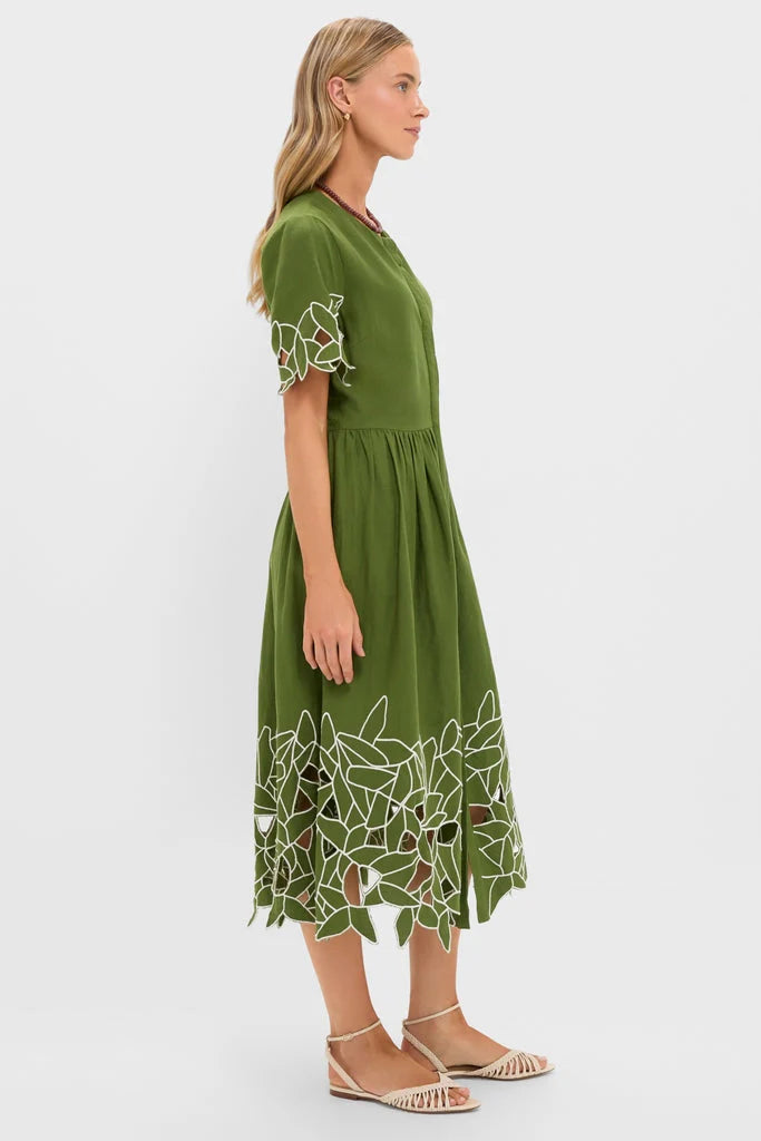 Fern Floral Eyelet Pilar Dress and Short Set