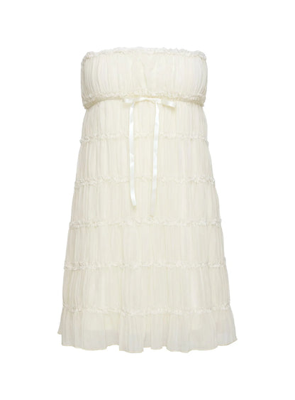 Opalette Strapless Mini Dress Cream