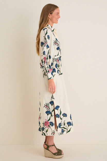 Belle Bouquet Cotton Linen Therese Dress