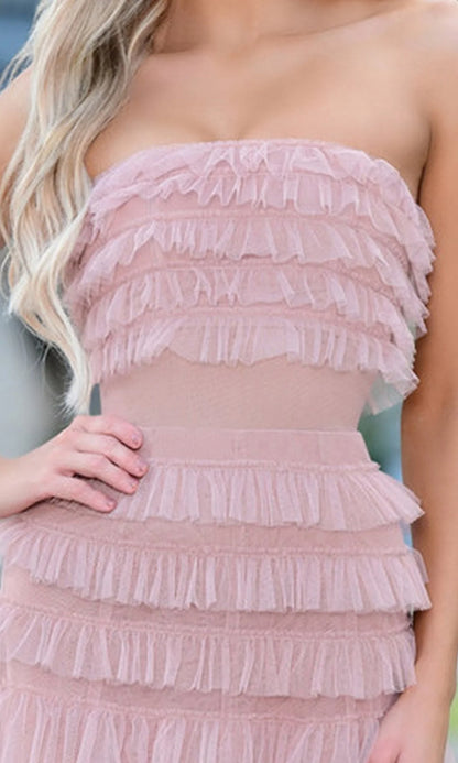 Georgia by Velvi Ruffled Cute Mini Party Dress