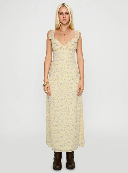 Jayne Frill Maxi Dress Multi